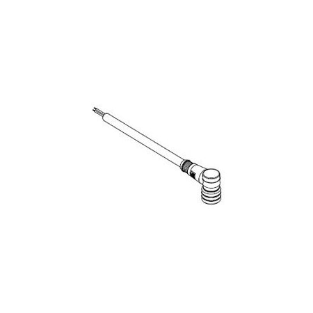WOODHEAD Micro-Change (M12) Single-Ended Cordset, 5 Pole, Female To Pigtail, 22 Awg 805001A09M200